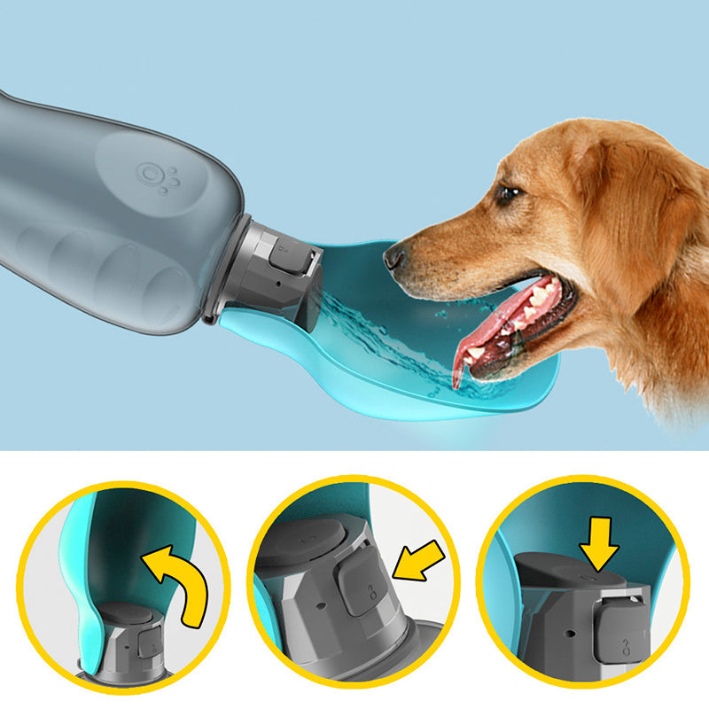 Garrafa de água para cães portátil, tdobrável para animais de estimaçao 800 ml