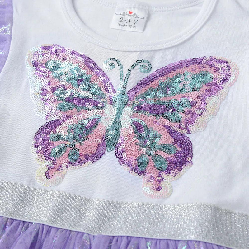 vestidos de princesa borboletas lantejoulas tutu - Shopmix