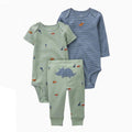 conjuntos de roupas 100% algodão 3 pçs estanpado - Shopmix