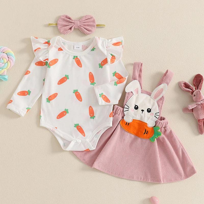 conjuntos de roupas páscoa 3 pçs manga longa - Shopmix