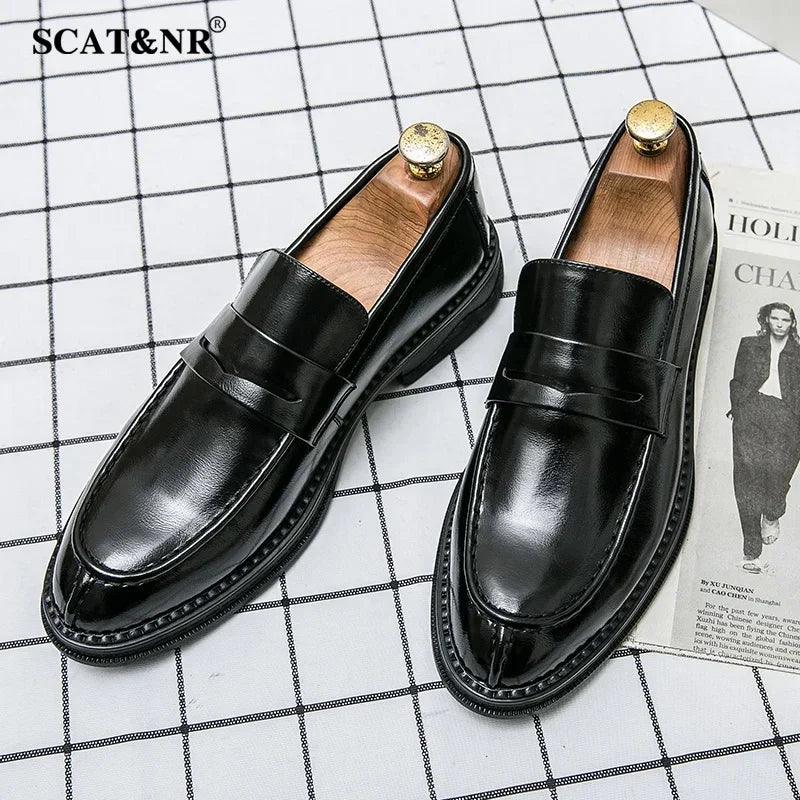SAPATO DE COURO ELEGANTE CASUAL BICO FINO - Shopmix