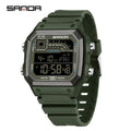 RELÓGIO SANDA 6196 Esporte Clássico Eletrônico Night Glow À Prova D 'Água - Shopmix