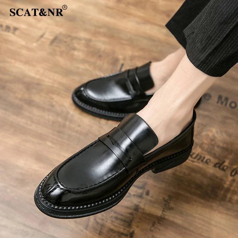 SAPATO DE COURO ELEGANTE CASUAL BICO FINO - Shopmix