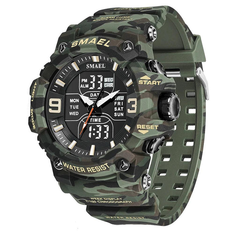 RELÓGIO SMAEL MILITAR,CAMUFLADO RESISTENTE - Shopmix