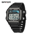 RELÓGIO SANDA 6196 Esporte Clássico Eletrônico Night Glow À Prova D 'Água - Shopmix