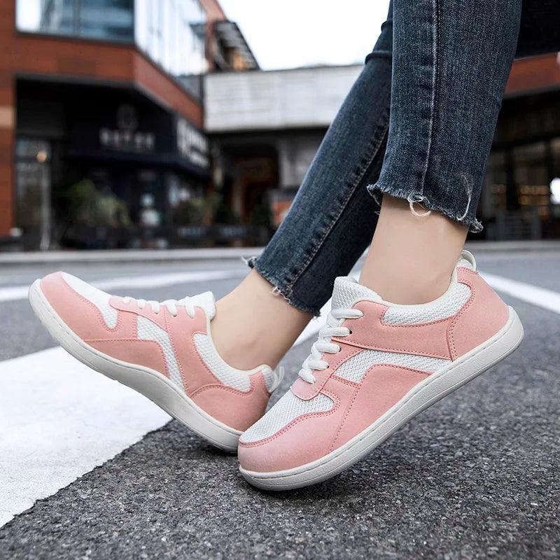Sapatos de Biqueira Larga feminino Minimalista Respirável Confortável - Shopmix