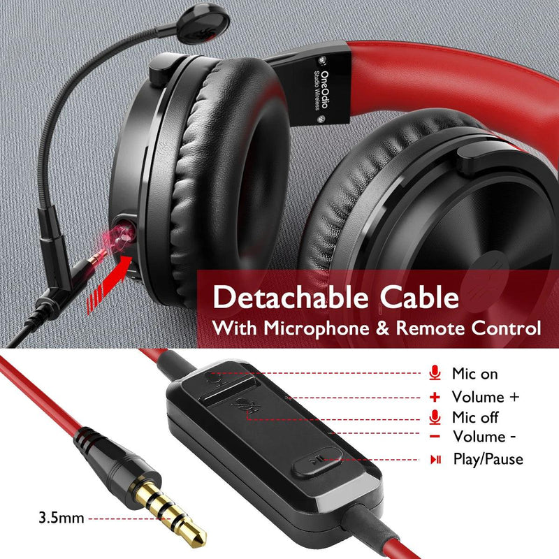 🎧🔥 OneOdio 2 em 1 – Fone Bluetooth + Cabo com 110h de Bateria! - Shopmix