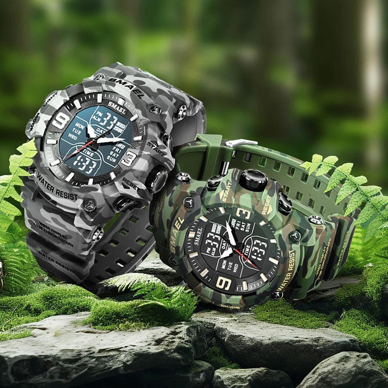 RELÓGIO SMAEL MILITAR,CAMUFLADO RESISTENTE - Shopmix