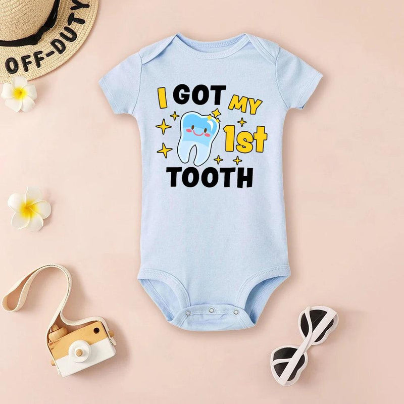 Macacão First Tooth infantil, - Shopmix