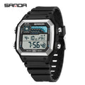 RELÓGIO SANDA 6196 Esporte Clássico Eletrônico Night Glow À Prova D 'Água - Shopmix