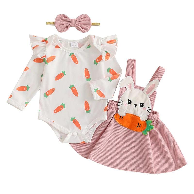 conjuntos de roupas páscoa 3 pçs manga longa - Shopmix