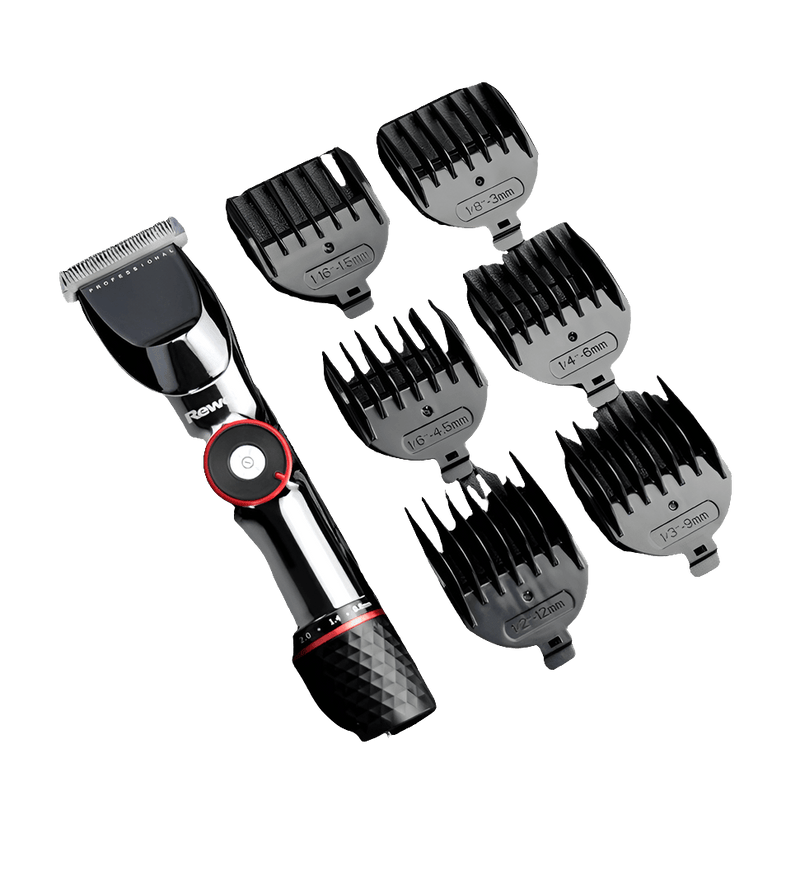 MÁQUINA DE CORTAR CABELO, REWELL KIT, HOMENS BARBA PROFISSIONAL SEM FIO CLIPPER. - Shopmix