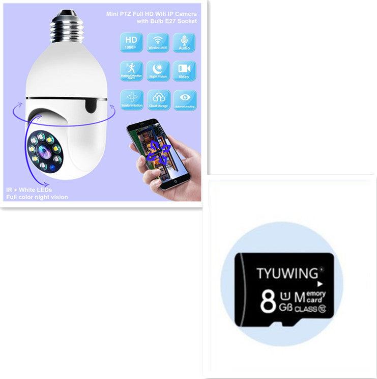 WiFi CAMERA 1080P Bulb 4X Zoom Camera E27 Home 5GWiFi Alarm Monitor - Shopmix