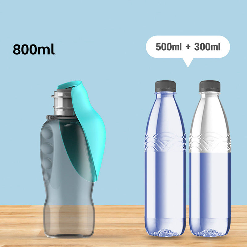 Garrafa de água para cães portátil, tdobrável para animais de estimaçao 800 ml